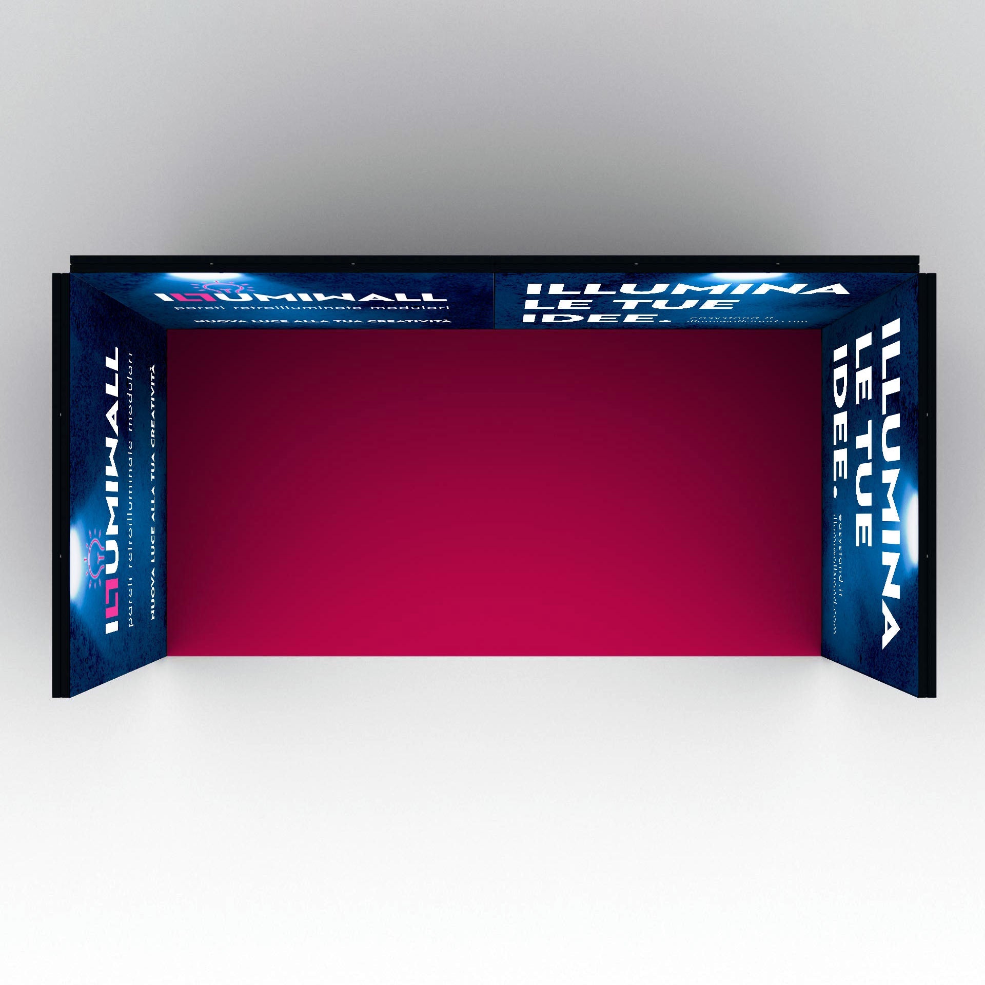 Cubo Stand 600x300x250h Stand retroilluminato - ILLUMIWALL